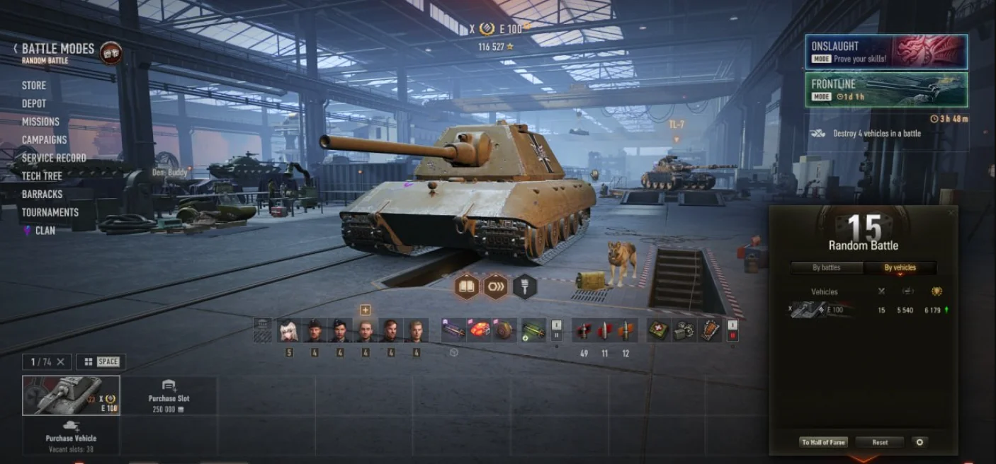 E100 - 5540 dpg 15 battles