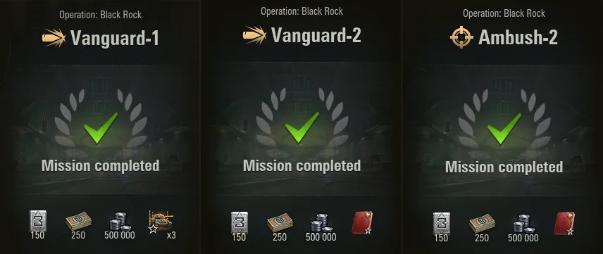 Black Rock missions : Vanguard #1 and #2, Ambush #2